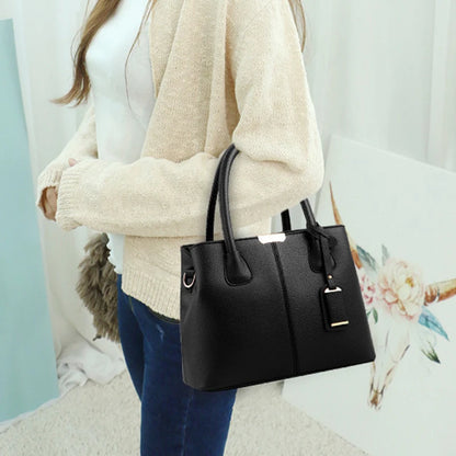 Women's PU Leather Tote Bag - Large, Shoulder & Crossbody