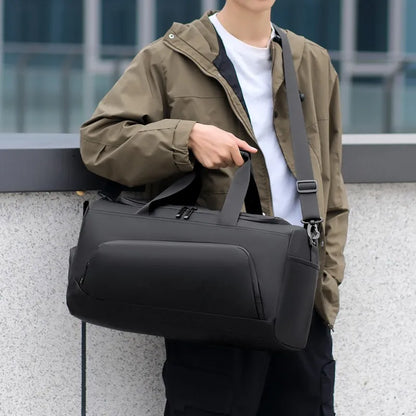 PU Travel Bag – Large Capacity, Multi-Compartment & Shoe Storage
