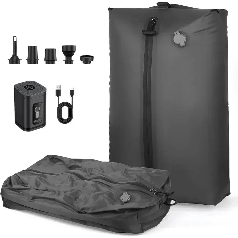 Sac de Compression Sous Vide 17L – Rangement Vêtements & Voyage, Avec ou Sans Pompe