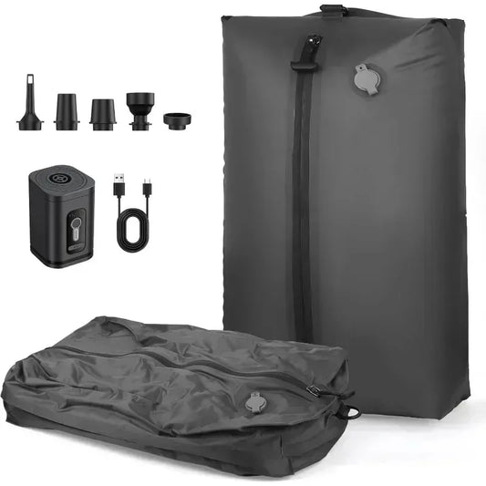 Sac de Compression Sous Vide 17L – Rangement Vêtements & Voyage, Avec ou Sans Pompe
