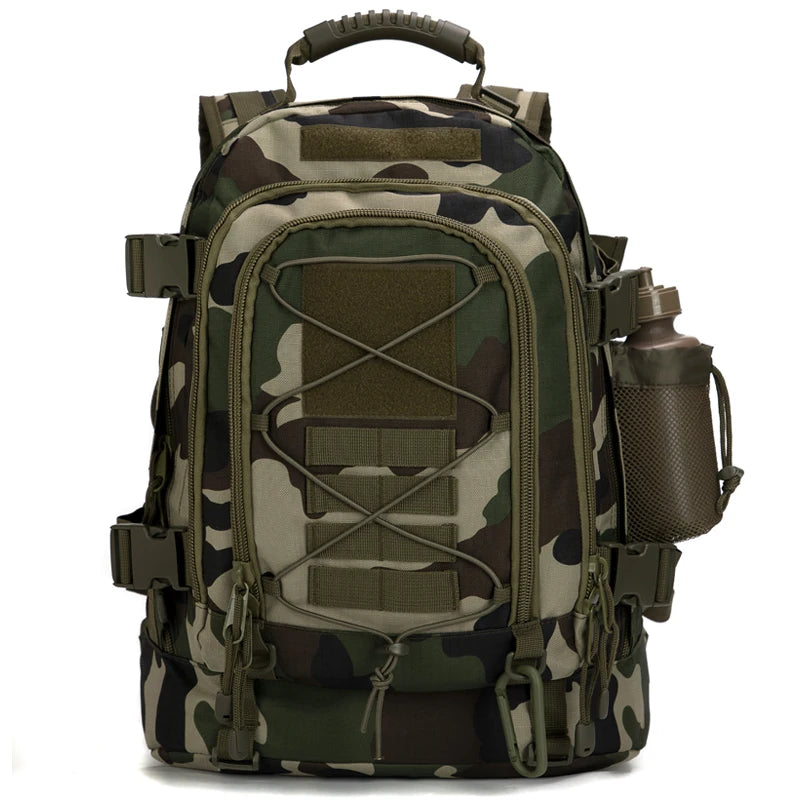 Extendable Tactical Backpack 40–65L – MOLLE System | Laptop Compartment & Water Bladder Pocket | Hiking, Camping & Hunting | 8 Colors