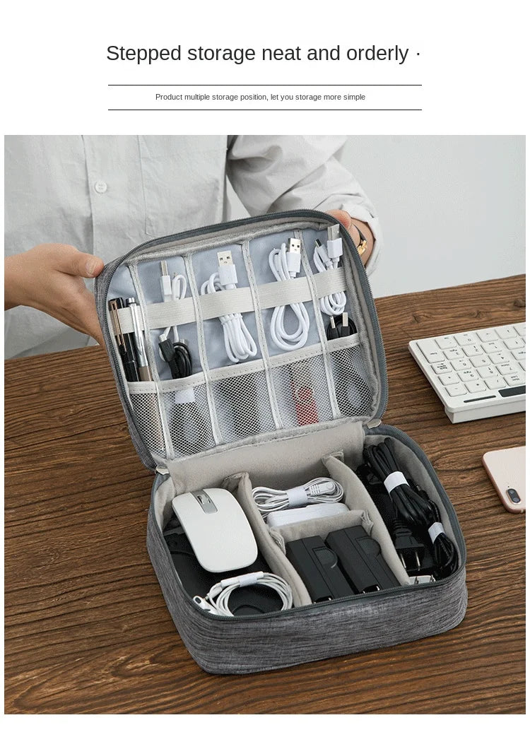 Cable Organizer Pouch – Waterproof, Portable & Multifunctional for Travel