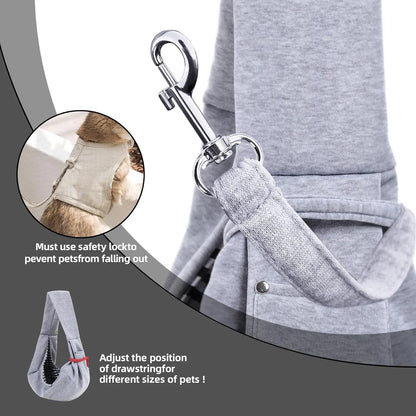 Hands-Free Dog & Cat Carrier Sling – Wearable Sling | Walks, Cycling & Motorcycling | Up to 7.5 kg