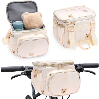 Panier Vélo Enfant – Sac de Guidon Multi-Poches pour Trottinette et Vélo