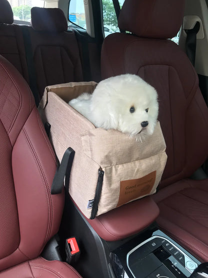 Dog & Cat Car Seat Bed – Portable & Washable | Car Safety | Sizes S & L | Chihuahua
