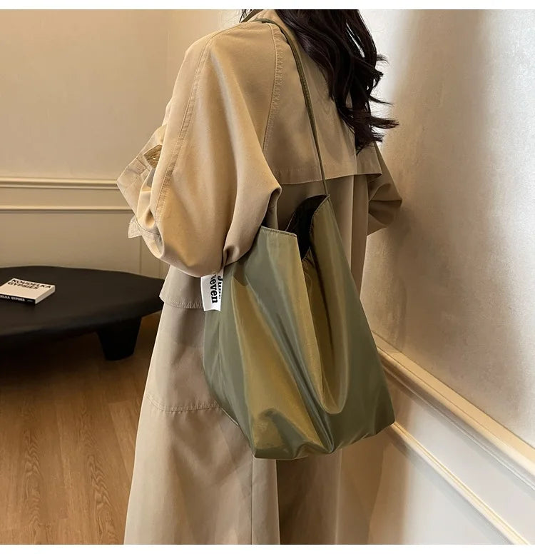 Sac Seau Fourre-Tout Minimaliste – Grande Capacité, Style Rétro pour Femme