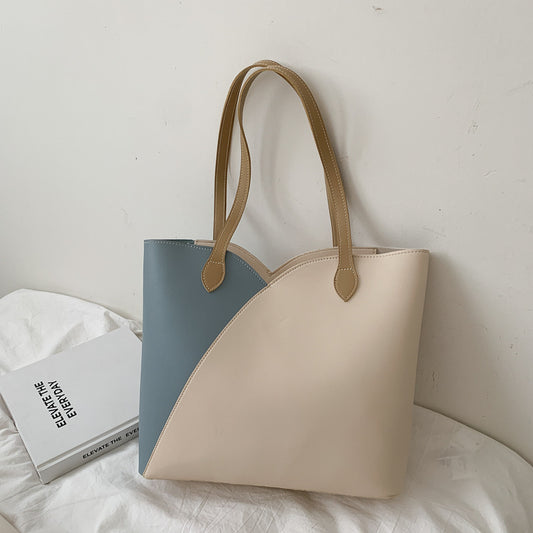 Grand Sac Tote Femme Style Occidental en Cuir PU