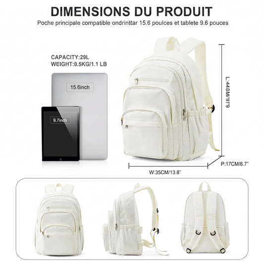 Fiche technique sac à dos en français